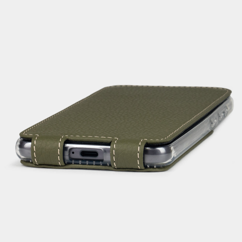 Samsung S21 FE case leather green