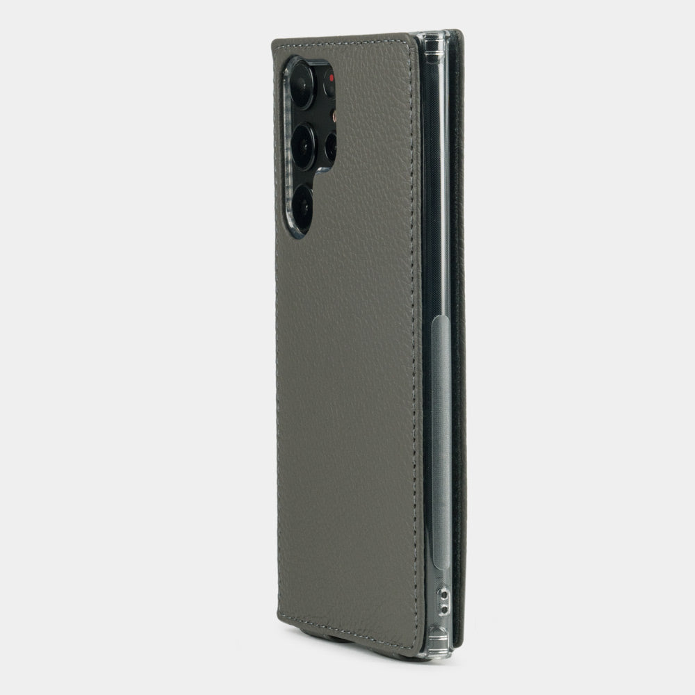 Samsung S22 Ultra case leather grey