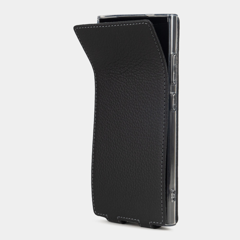 Samsung S24 Ultra case leather black