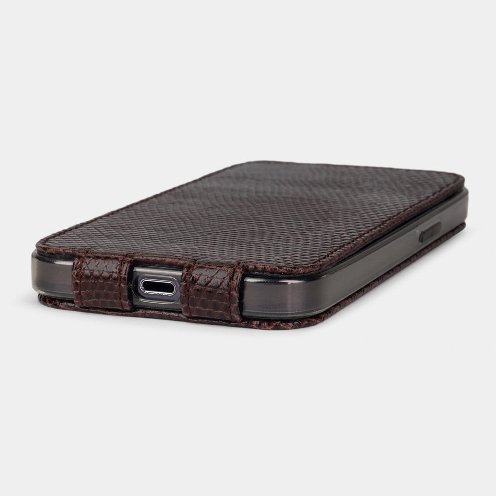 case iPhone 13 pro lizard bordeaux