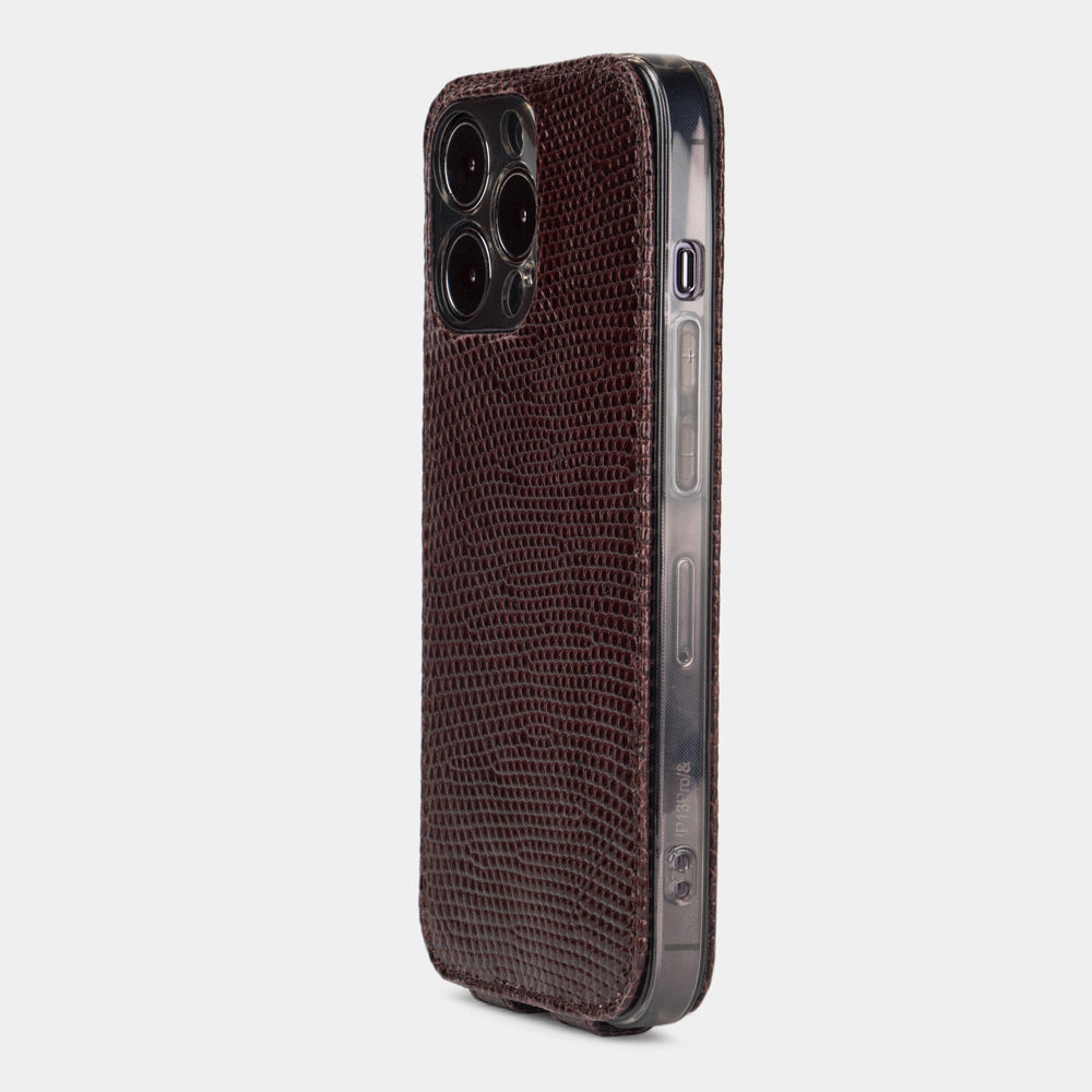 case iPhone 13 pro lizard bordeaux