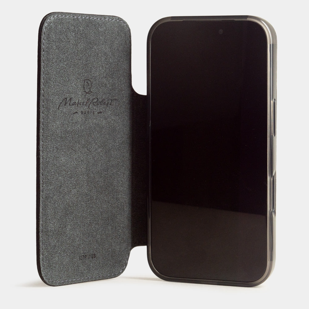 iPhone 17 Air wallet case leather black