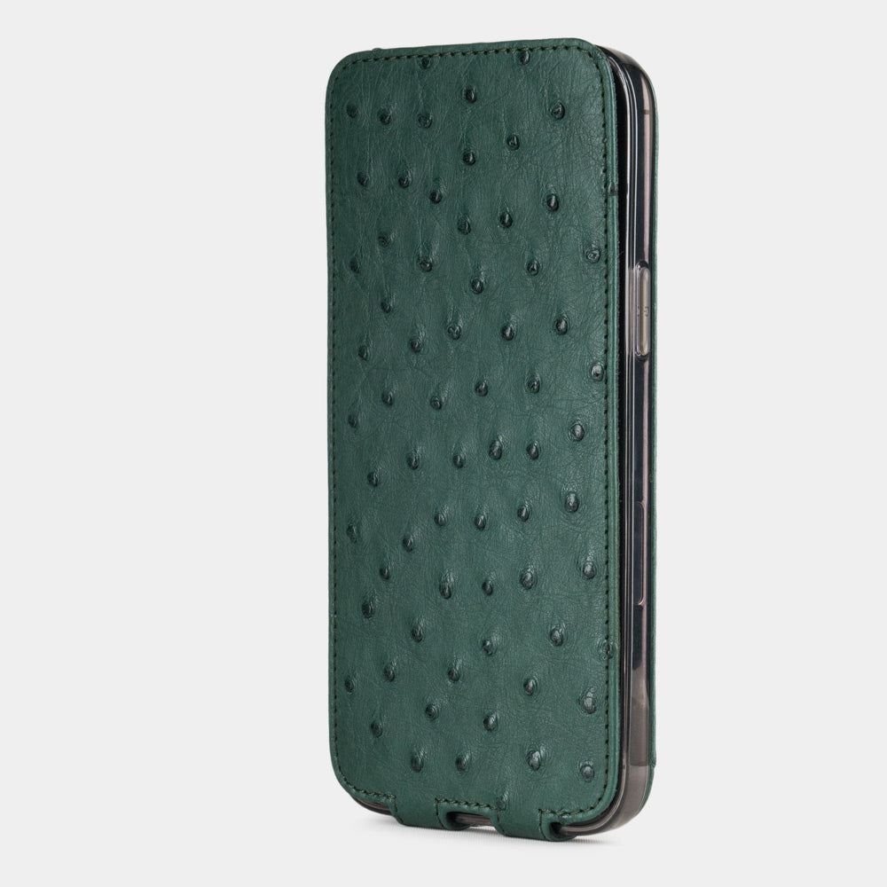 Genuine Ostrich iPhone 12 Pro Max Case Green | Marcel Robert - 2