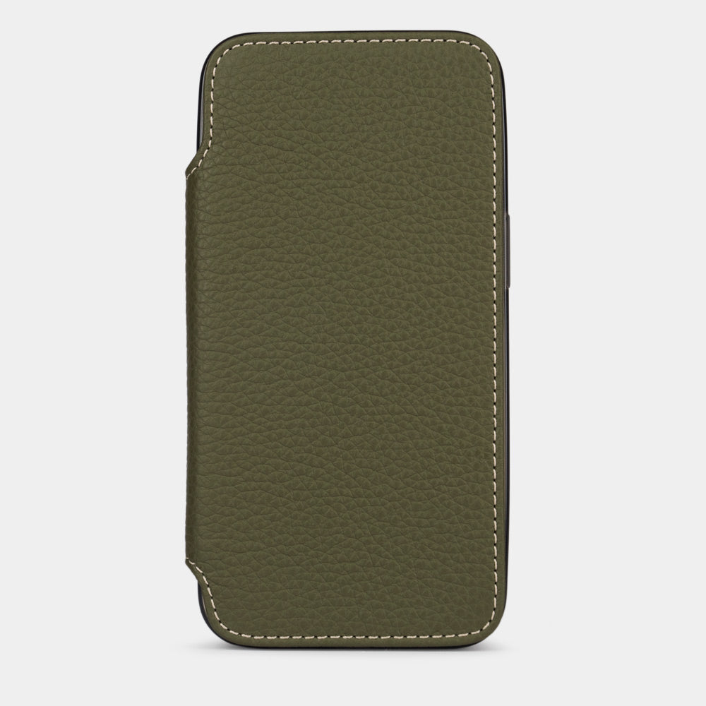 Filio case iPhone 13 mini Calfskin leather Green
