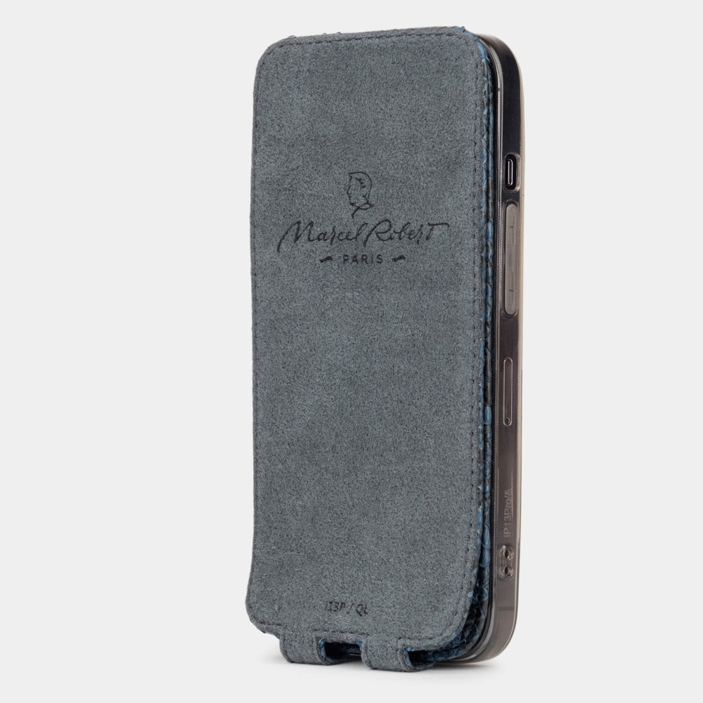 iPhone 13 Pro Max MagSafe Flip Case – Blue Python