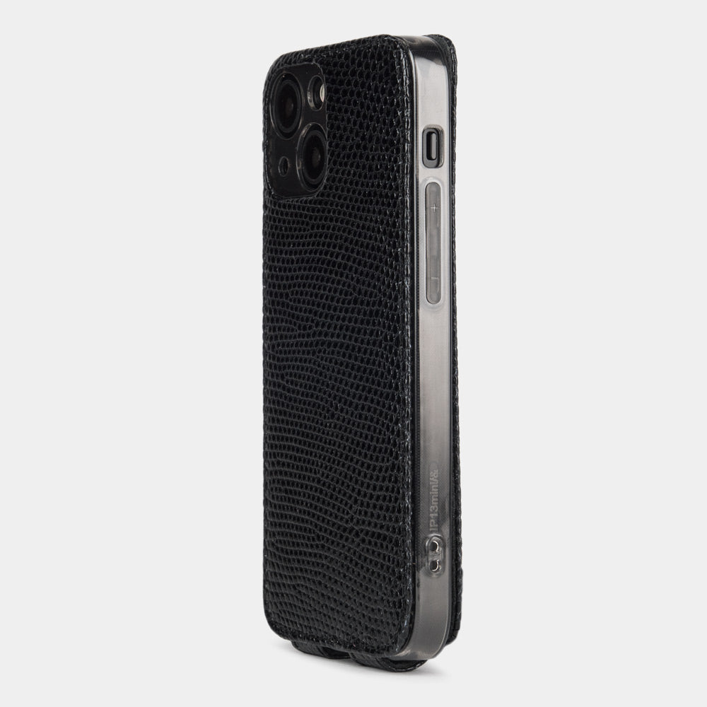 iPhone 13 mini Flip Case – Black Lizard MagSafe