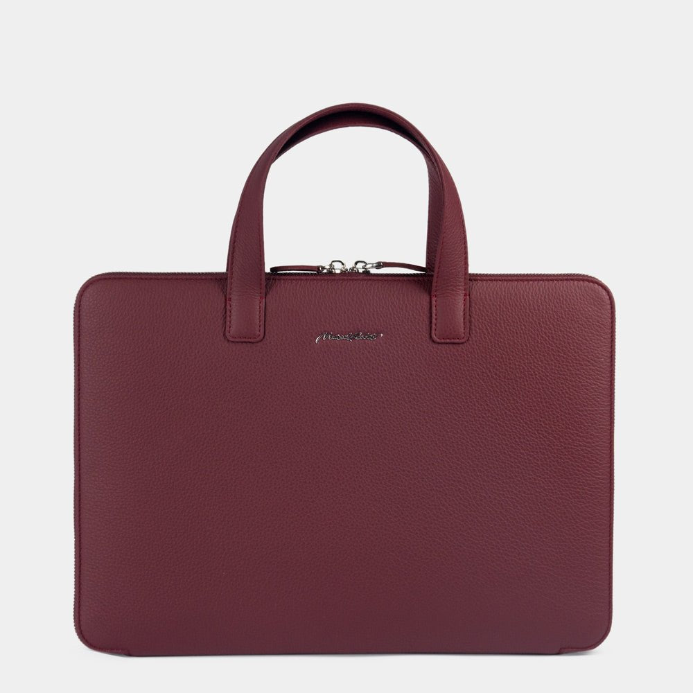 Bordeaux Leather Notebook Bag 17'' Bocage | Marcel Robert - 2