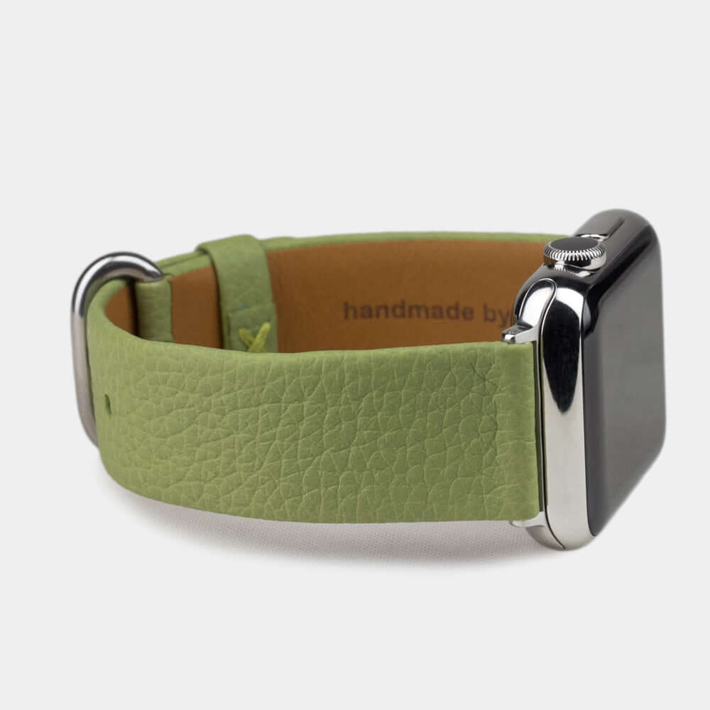 Leather Strap Apple Watch 45/46mm Olive | Marcel Robert - 5