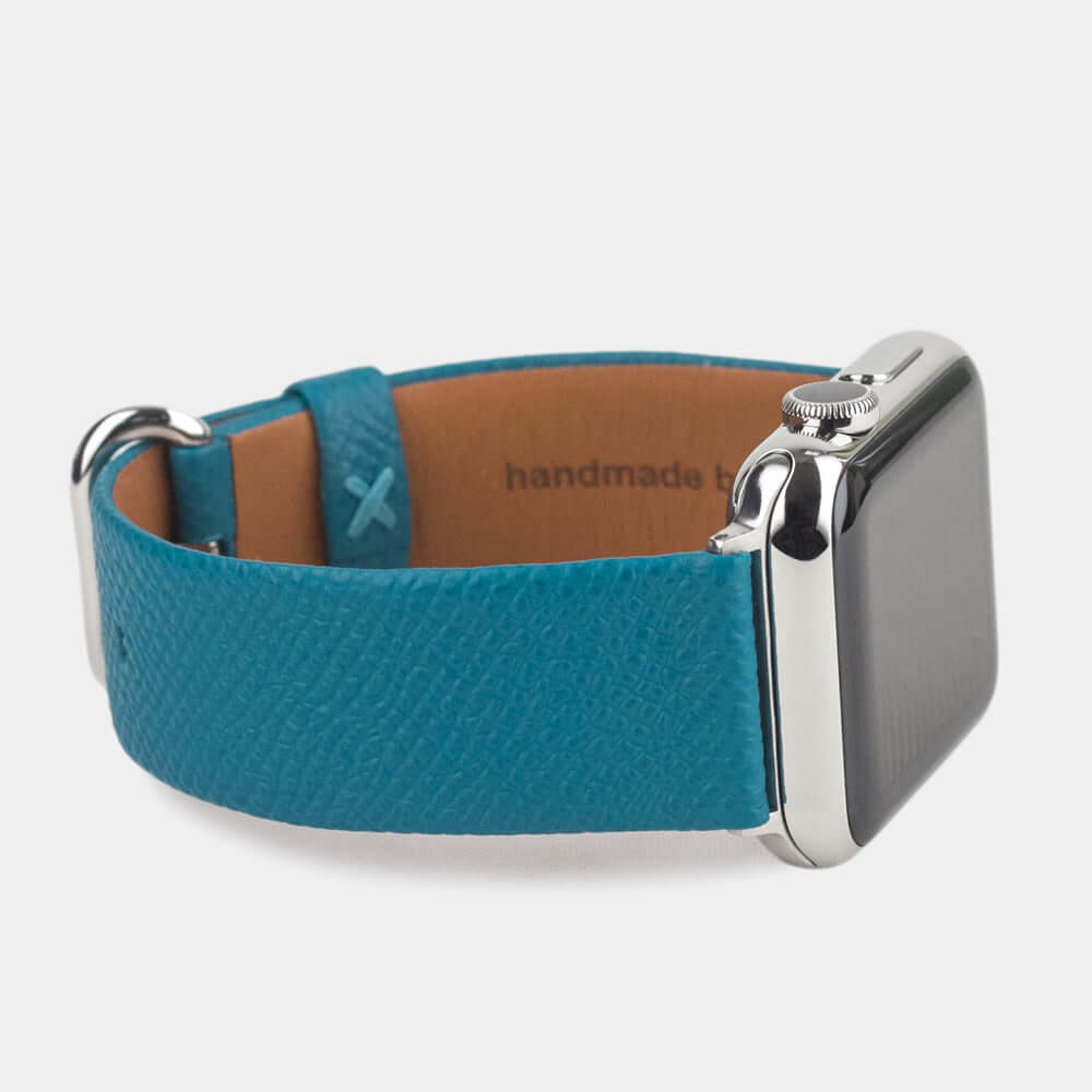 Calfskin Strap Apple Watch 41/42mm Bright Blue | Marcel Robert - 1