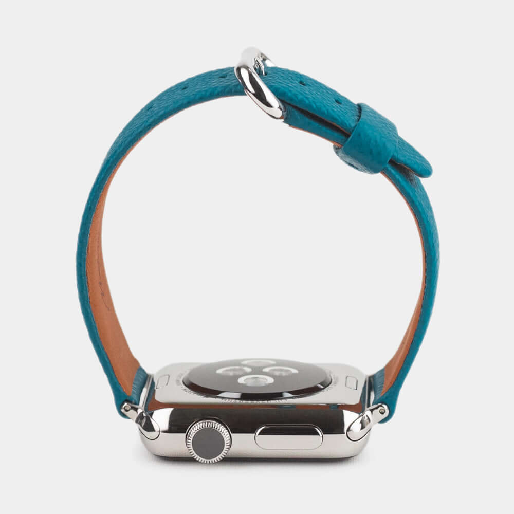 Leather Strap Apple Watch 45/46mm Aquamarine | Marcel Robert - 4
