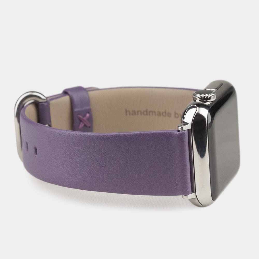 Calfskin Strap Apple Watch 38/40/41mm Violet | Marcel Robert - 1