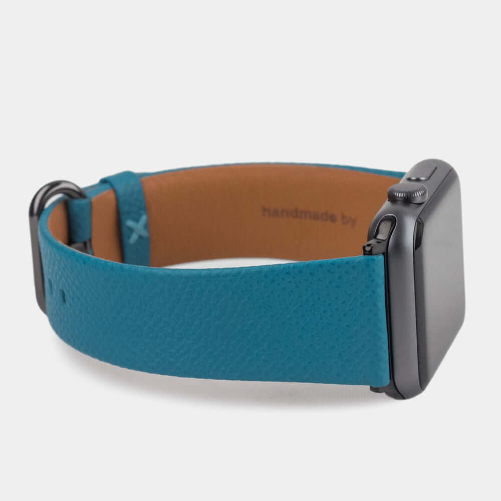Leather Strap Apple Watch 45/46mm Aquamarine | Marcel Robert - 7