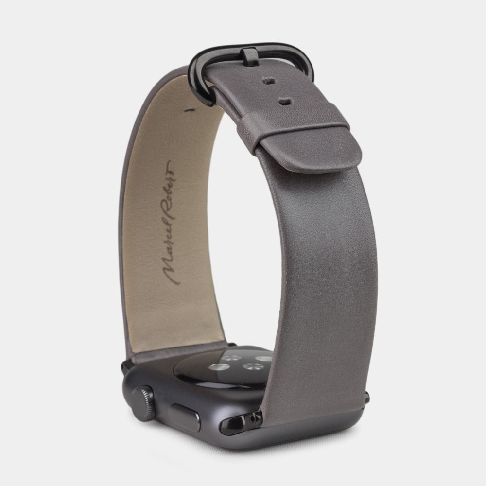 Calfskin Strap Apple Watch 41/42mm Dark Grey | Marcel Robert - 4