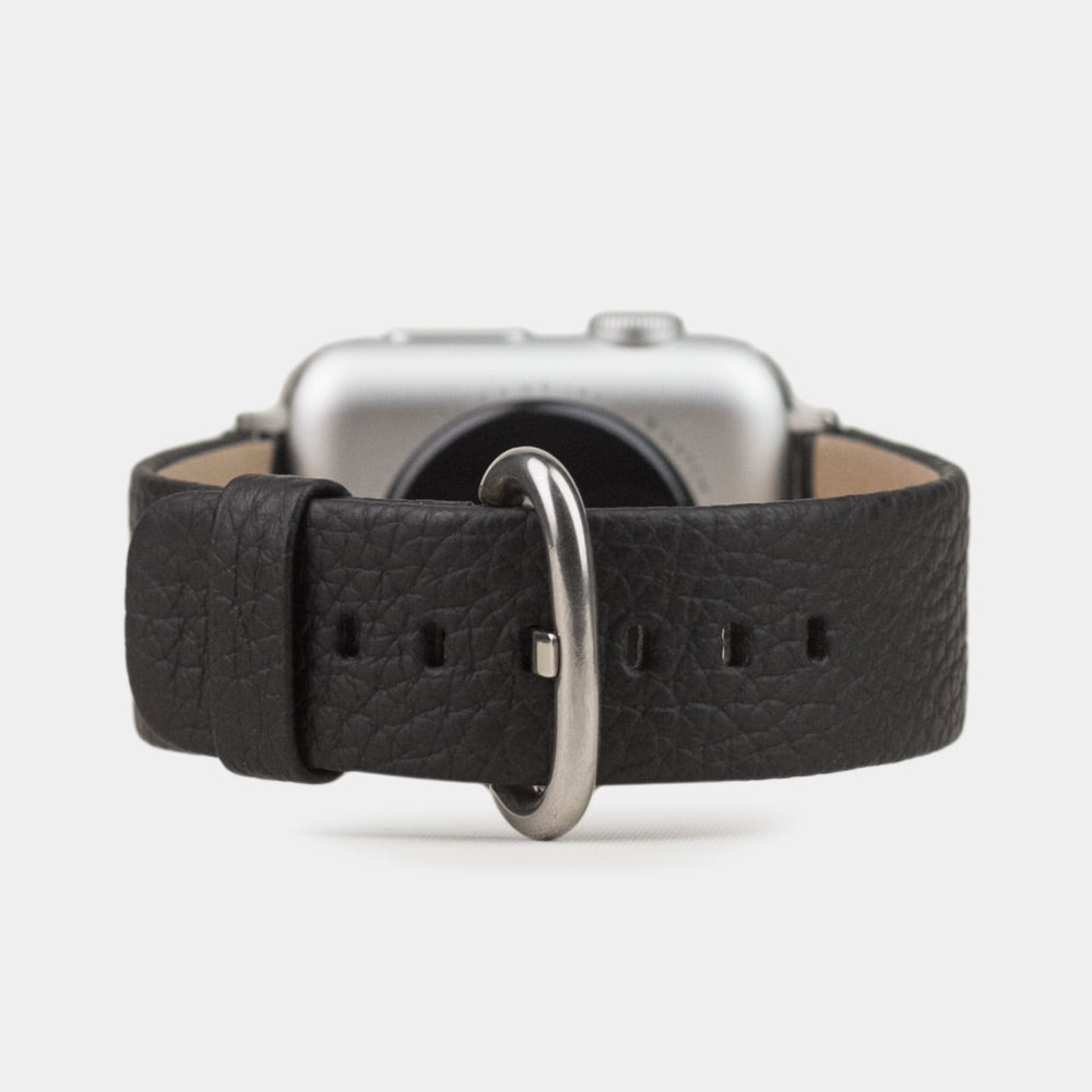 strap apple watch 41 / 42mm black grained | Marcel Robert