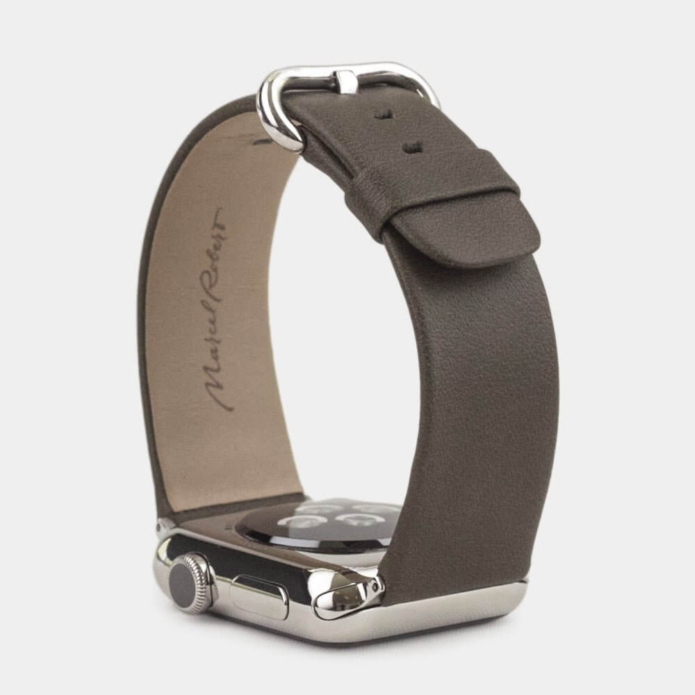 Leather Strap Apple Watch 45/46mm Khaki | Marcel Robert - 2