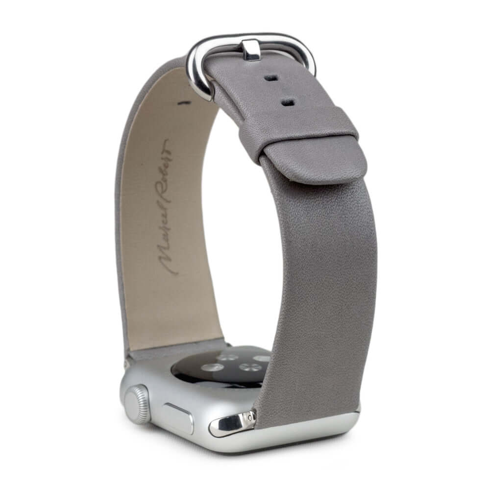 Leather Strap Apple Watch 45/46mm Grey | Marcel Robert - 0