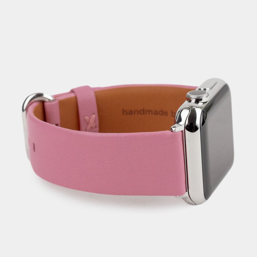 Premium Leather Strap Apple Watch 45/46mm Pink | Marcel Robert - 8