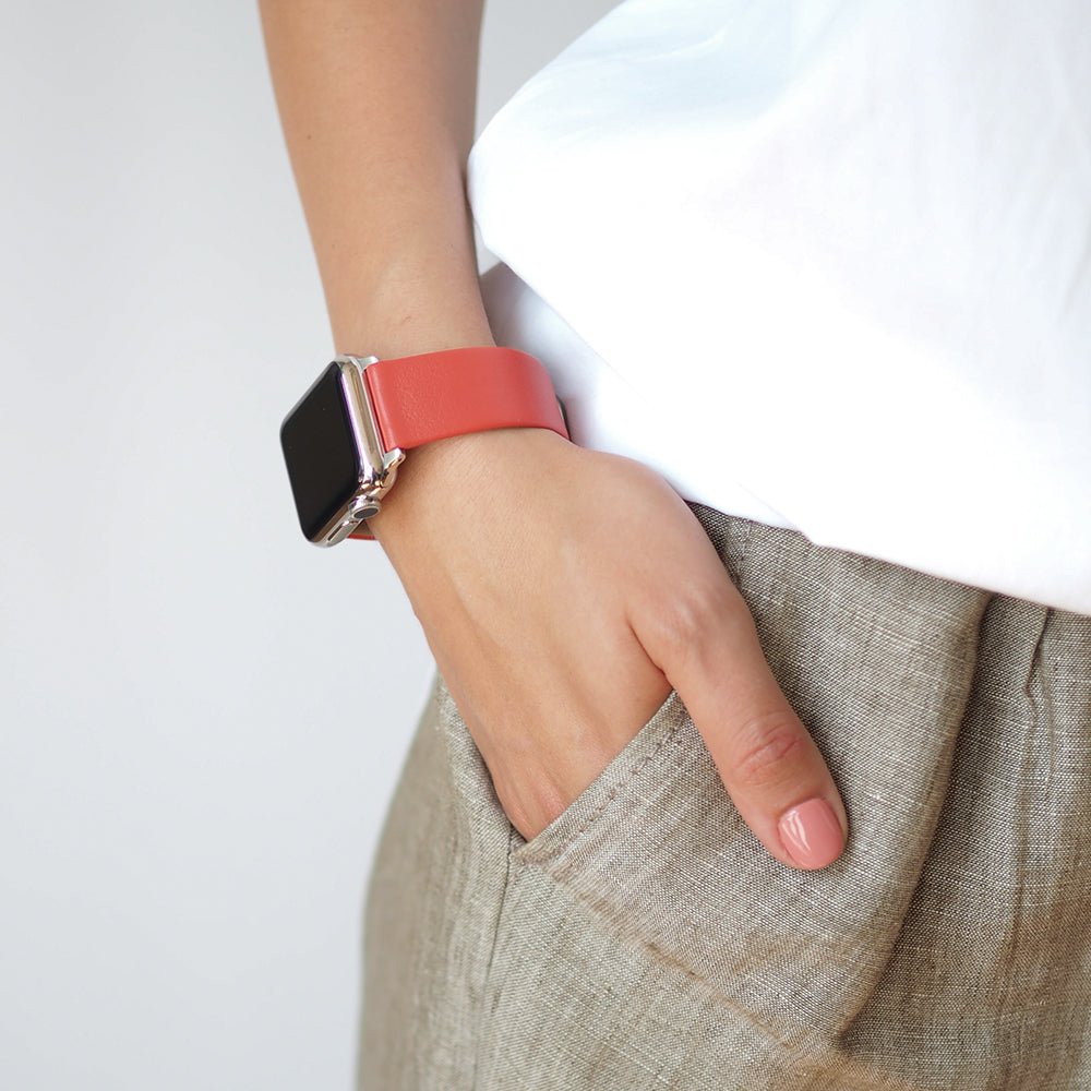 Calfskin Strap Apple Watch 38/40mm Red Coral | Marcel Robert - 5