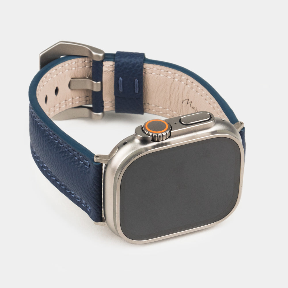Premium Leather Strap Apple Watch Ultra Blue | Marcel Robert - 2