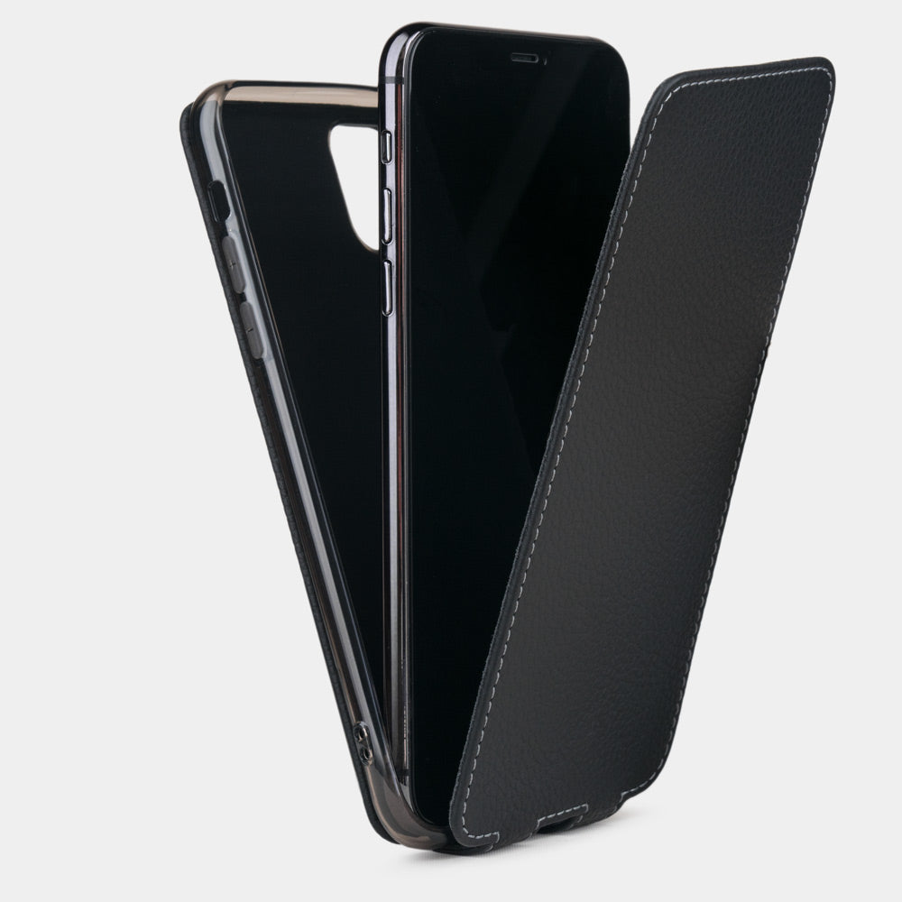 Matte Black Leather iPhone 11 Case