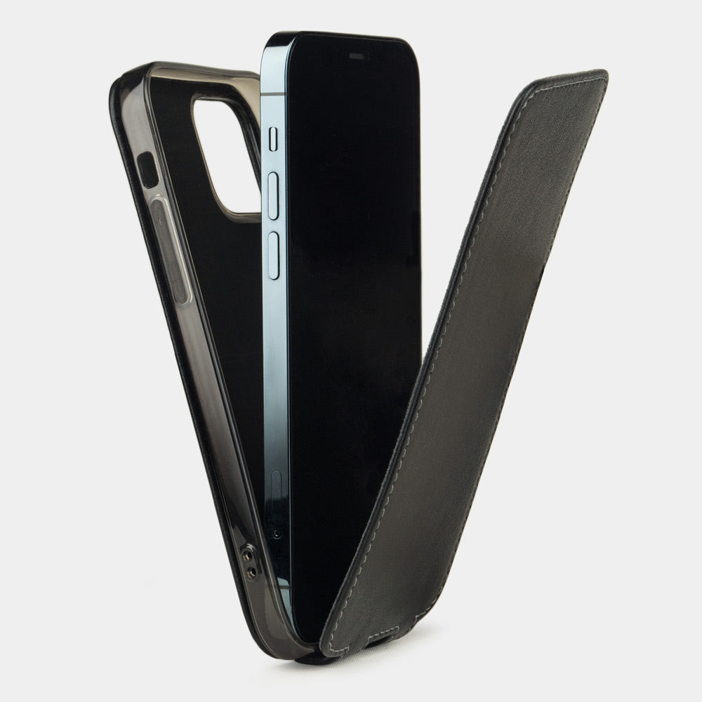 Premium Leather Case iPhone 12 Pro Black | Marcel Robert - 5