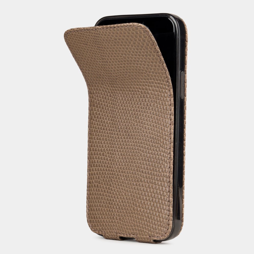 Lizard Leather Case iPhone 12 mini Beige | Marcel Robert - 3