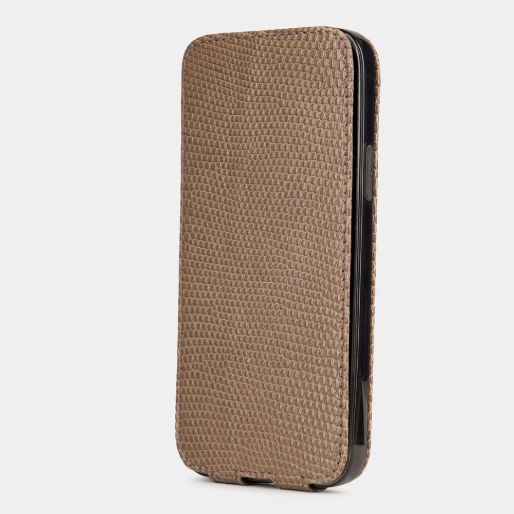 Lizard Leather Case iPhone 12 mini Beige | Marcel Robert - 4
