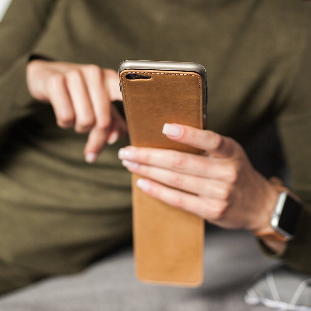 Leather Case iPhone SE Brown Vintage | Marcel Robert - 4