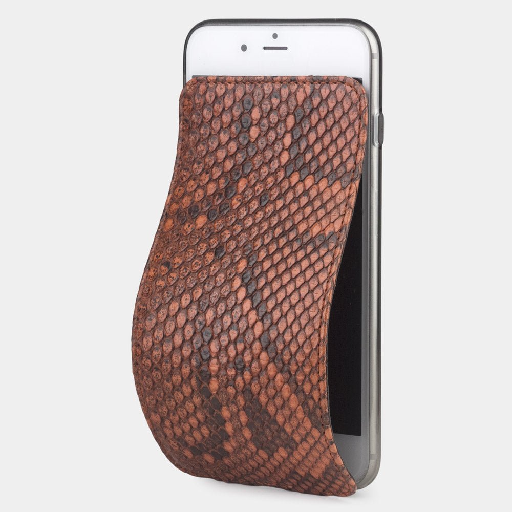 Leather Case iPhone SE Leather Python Gold | Marcel Robert - 8