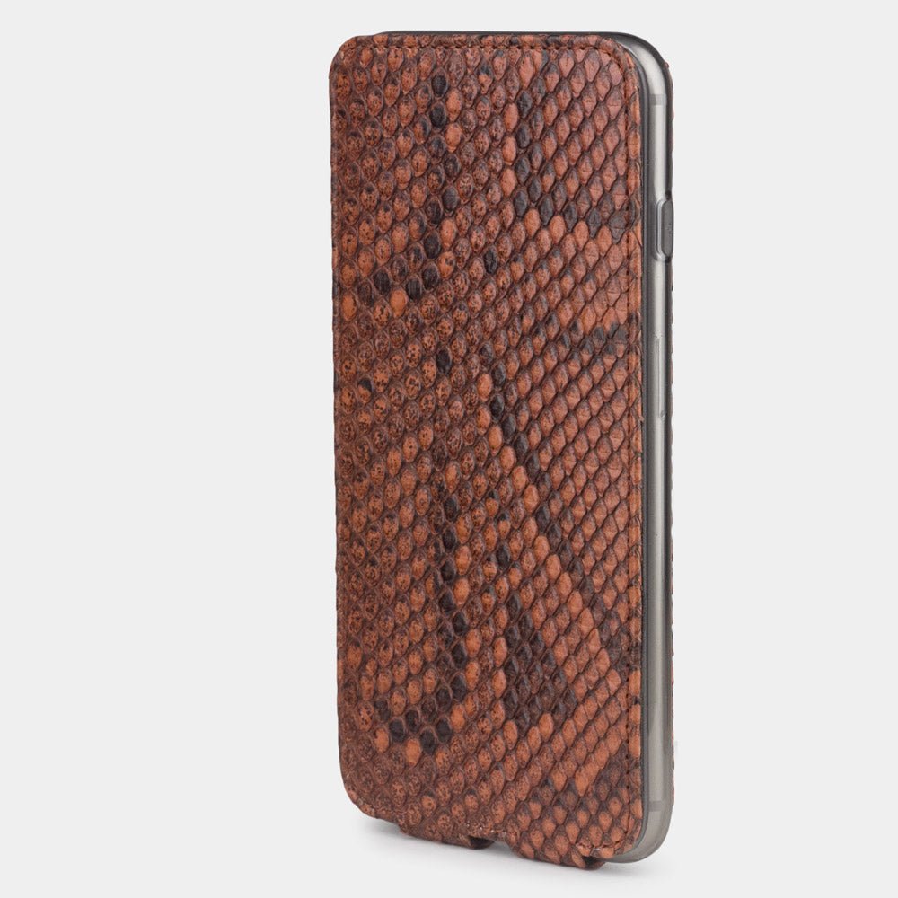 Leather Case iPhone SE Leather Python Gold | Marcel Robert - 1