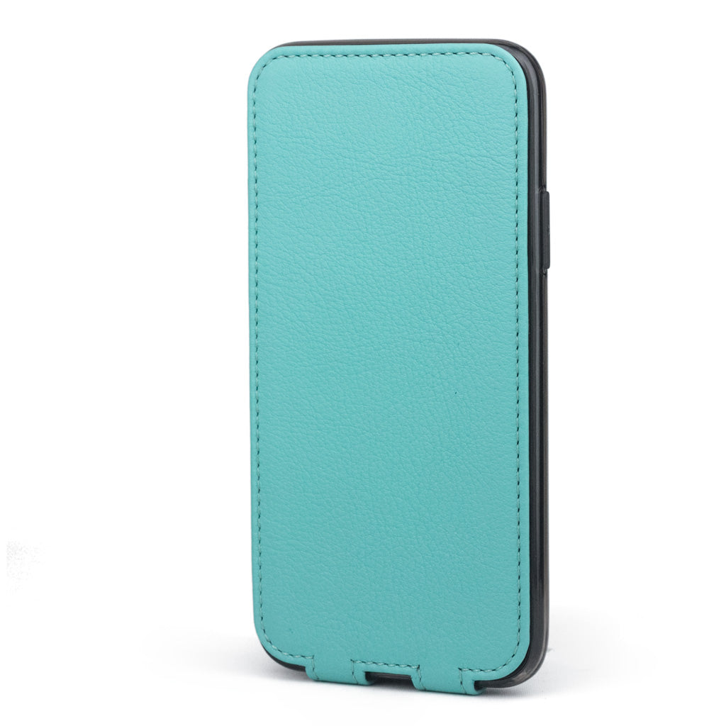 Premium Leather Case iPhone X/XS Blue Tiffany | Marcel Robert - 2