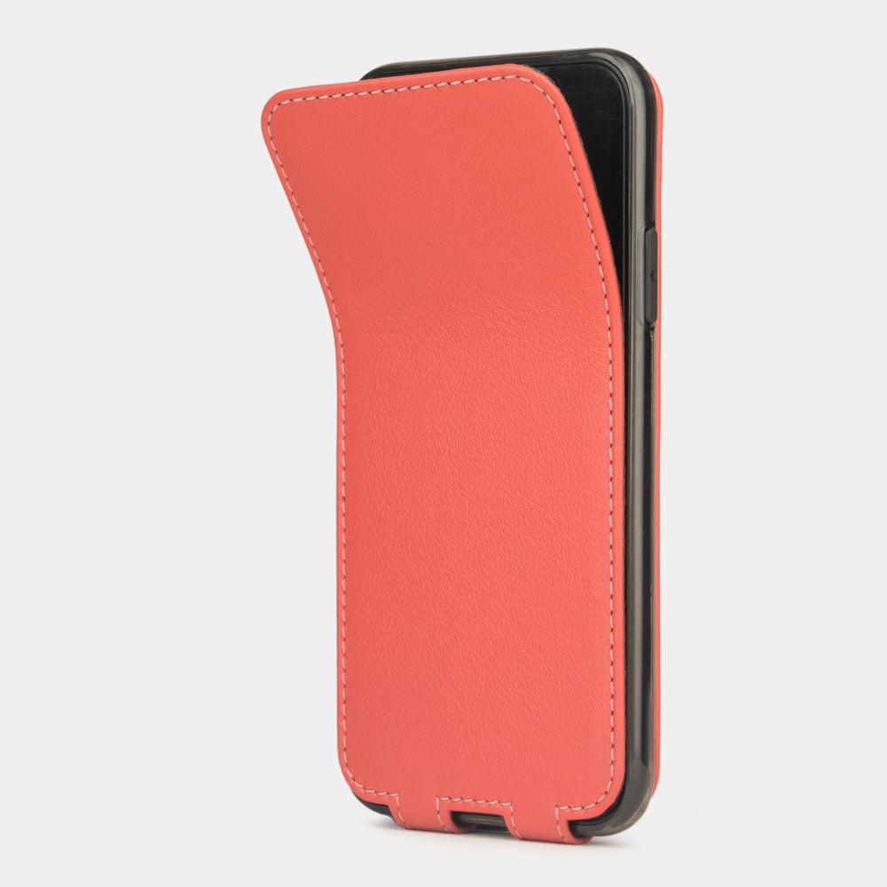 Red Coral Leather iPhone X Case