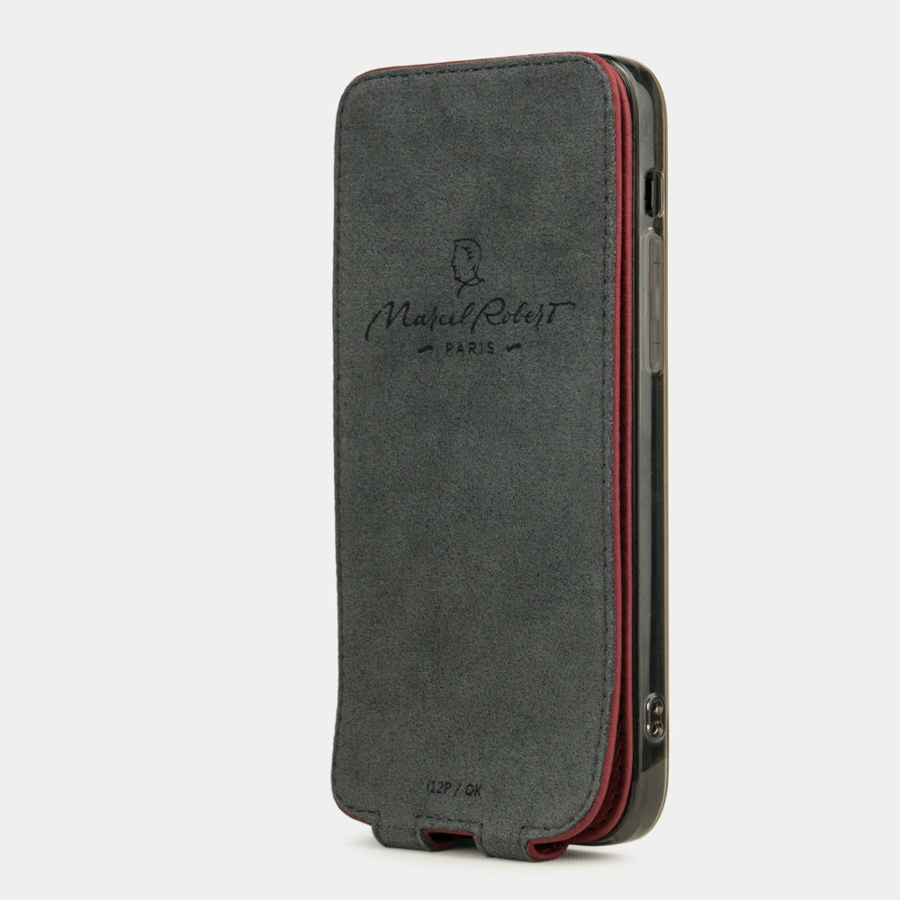 Premium Leather Case iPhone 12 mini Cherry | Marcel Robert - 4
