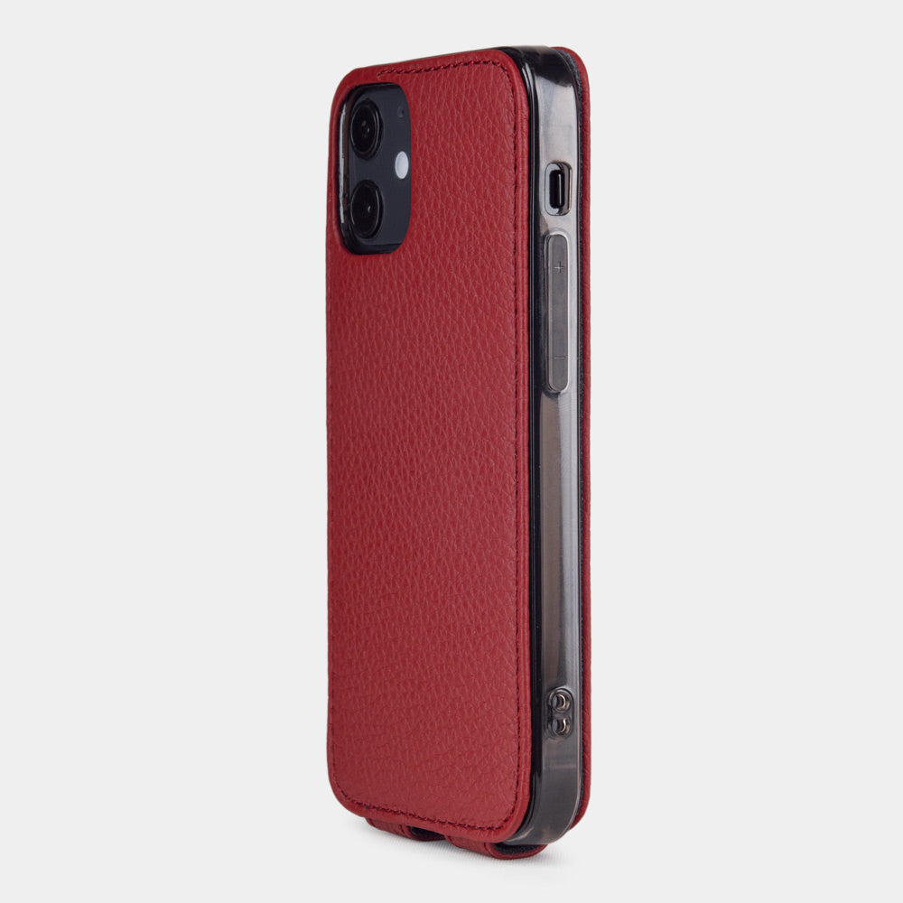 Premium Leather Case iPhone 12 mini Cherry | Marcel Robert - 5