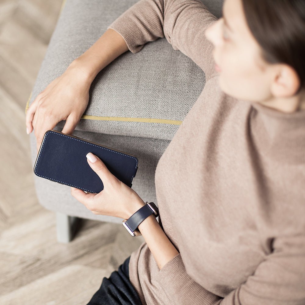 Case iPhone XR Premium Leather Blue Indigo | Marcel Robert - 8