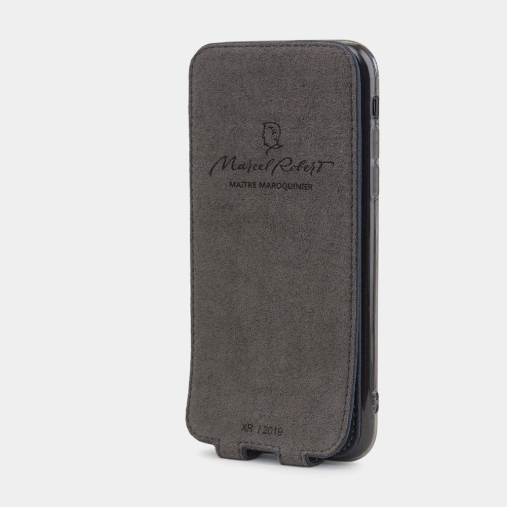 Premium Leather Case iPhone XR Blue Mat | Marcel Robert - 3