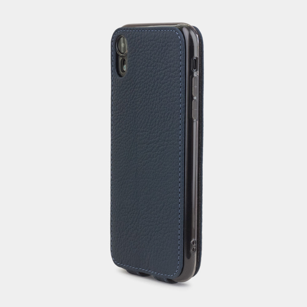 Premium Leather Case iPhone XR Blue Mat | Marcel Robert - 5