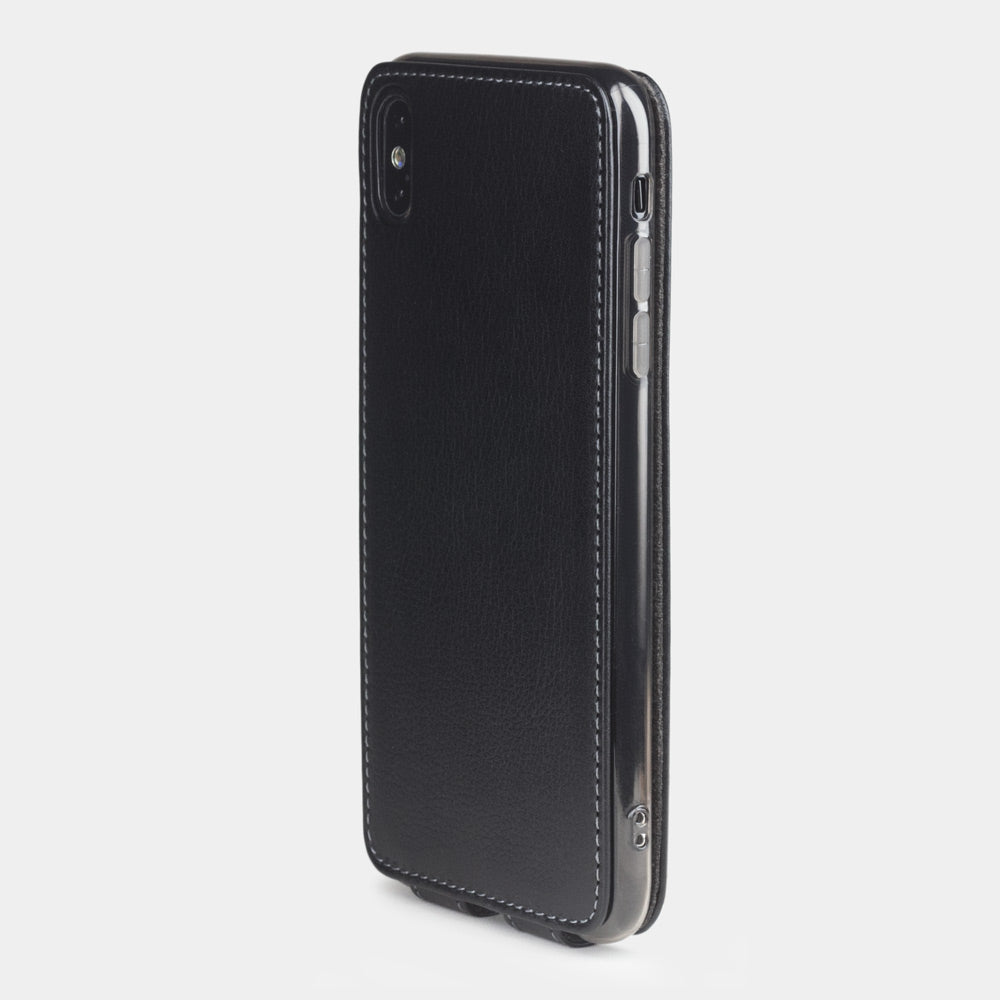 Natural Leather Case iPhone XS Max Black | Marcel Robert - 5