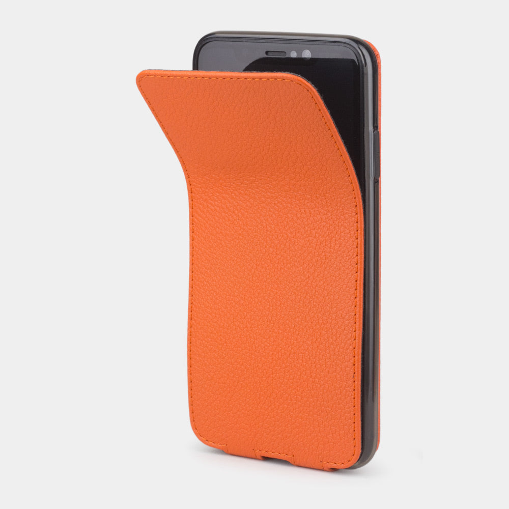 Premium Leather Case iPhone XS Max Orange | Marcel Robert - 1