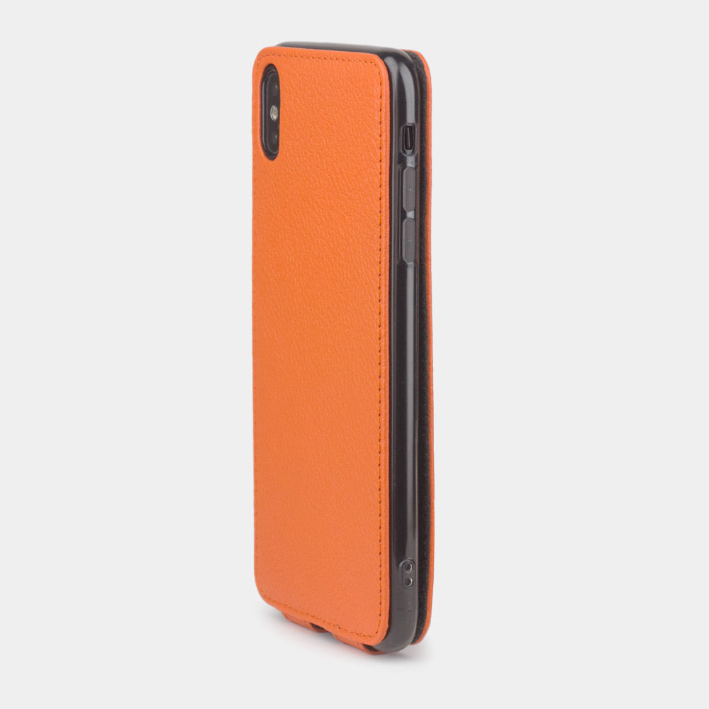 Premium Leather Case iPhone XS Max Orange | Marcel Robert - 5
