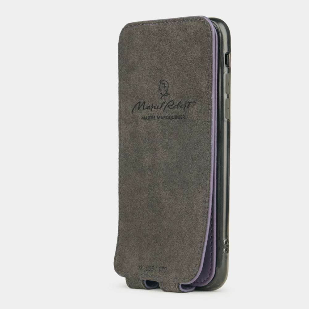 Premium Leather Case iPhone X/XS Violet | Marcel Robert - 3
