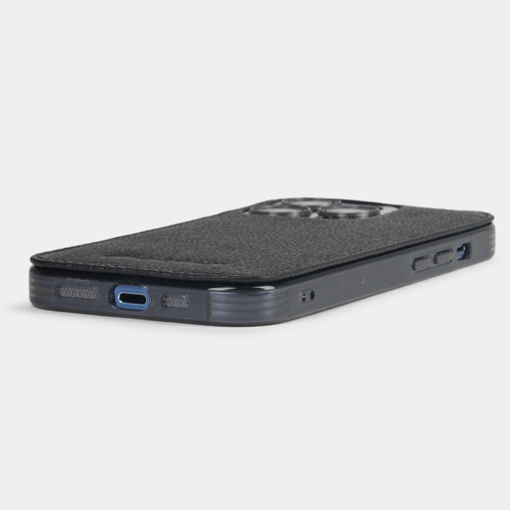 iPhone 15 Pro Max cover case black saffiano