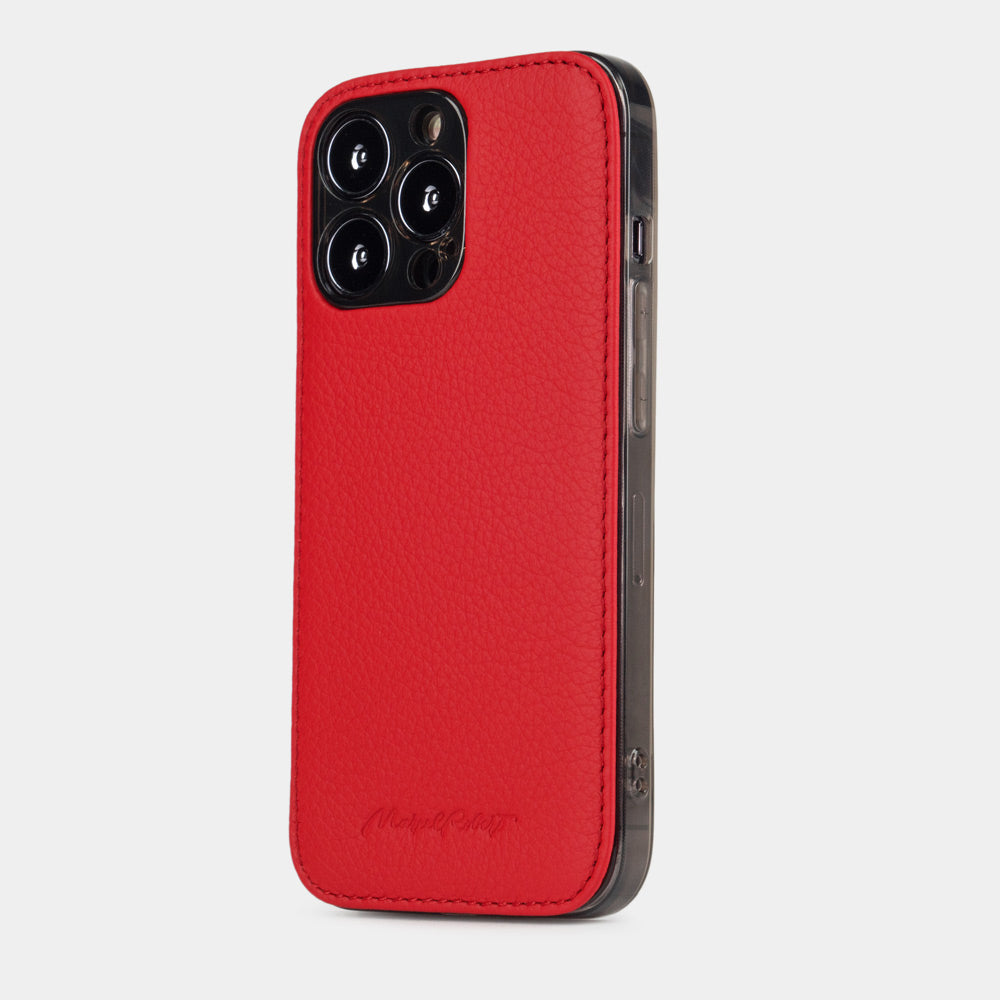 iPhone 15 Pro Max cover case red minimalist camera protection detail