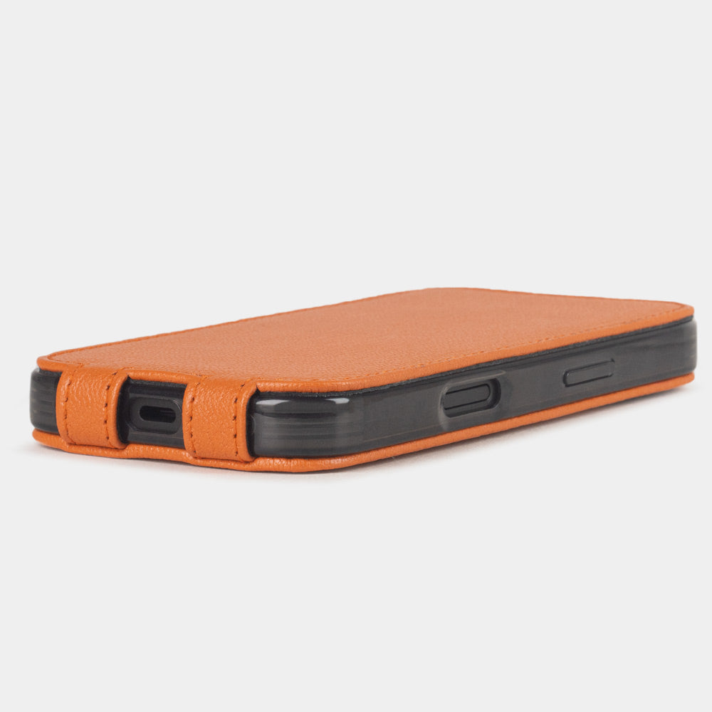 iPhone 17 Pro Max Orange Goat Leather Case