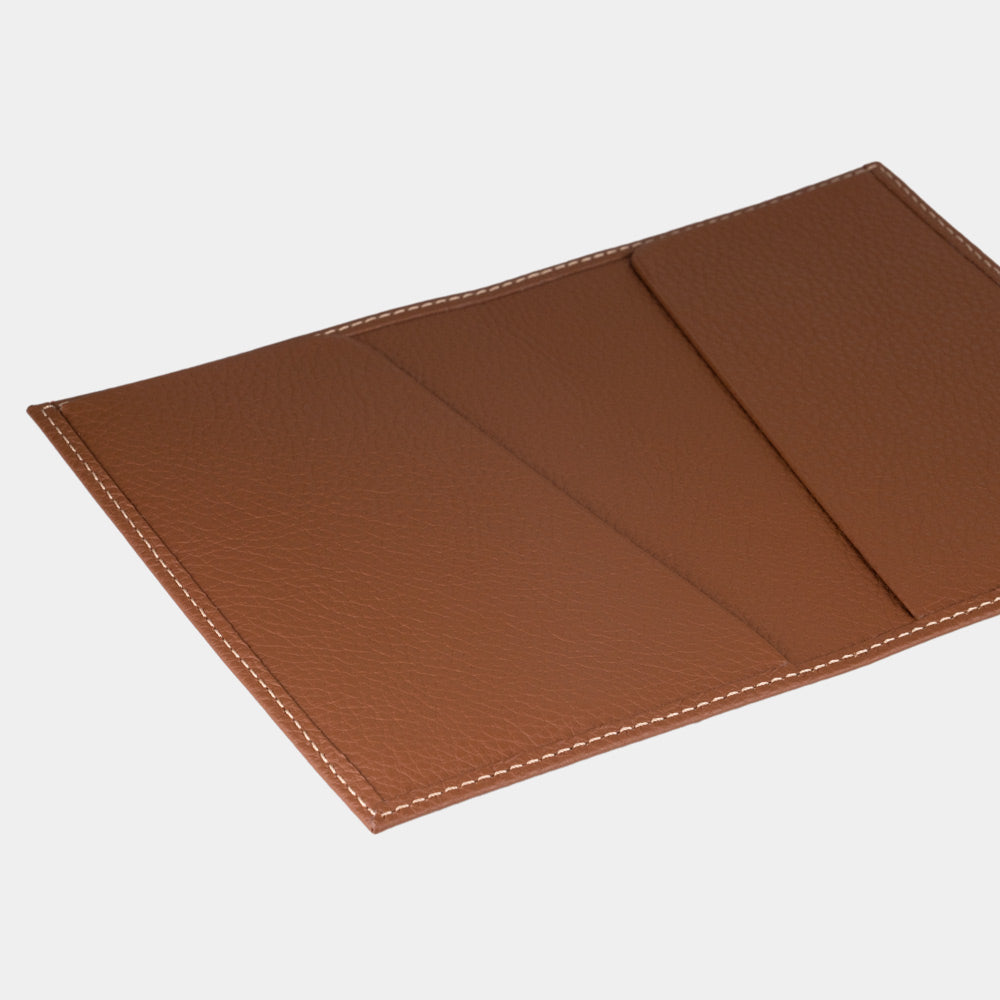 Leather Passport Cover Milano Gold