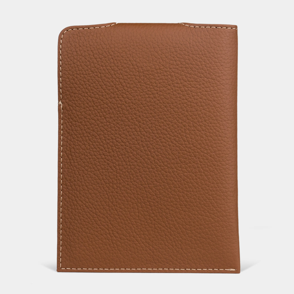 Leather Passport Holder London Gold