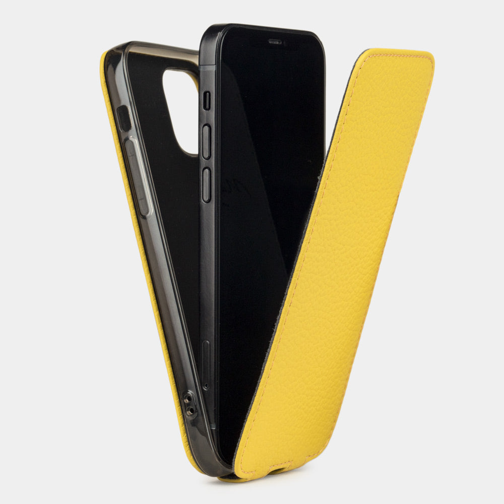 Premium Leather Case iPhone 13 mini Yellow | Marcel Robert - 7
