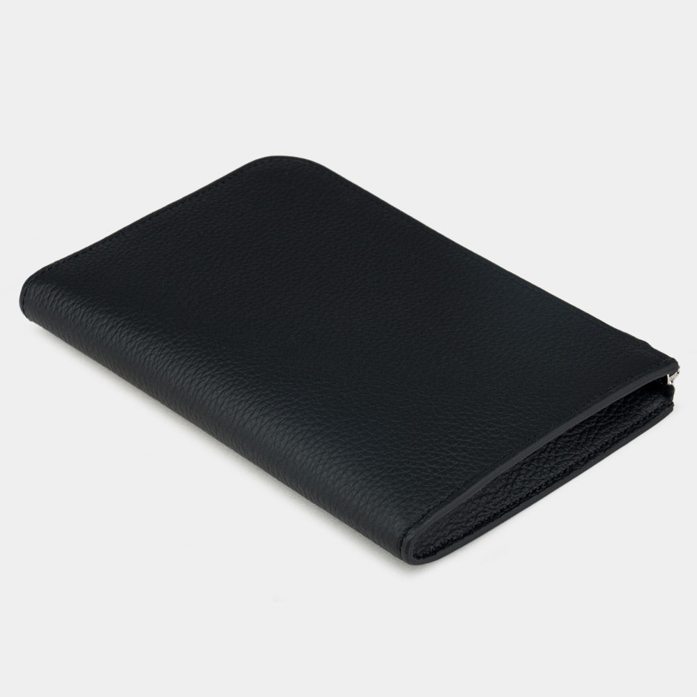 Leather Zip Around Wallet Pont Aven – Black