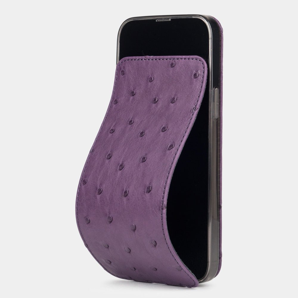 Ostrich Flip Case iPhone 15 Pro Violet | Marcel Robert - 0
