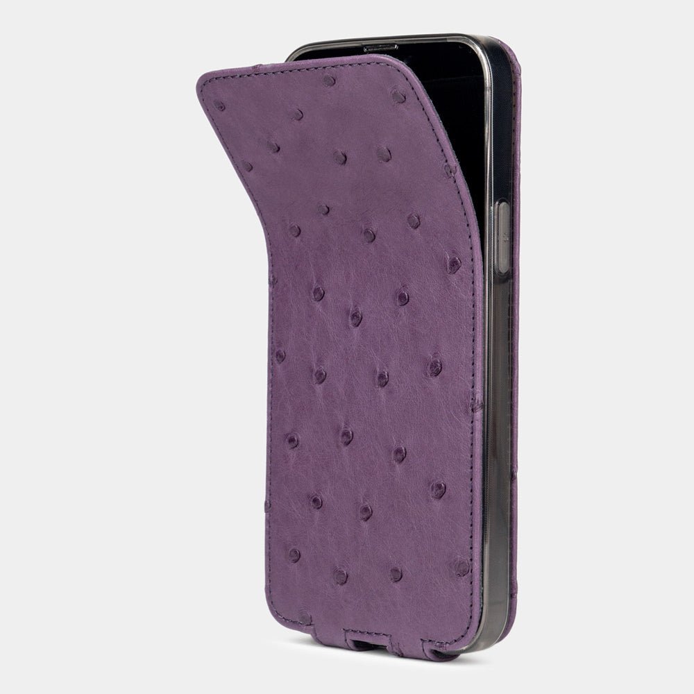Ostrich Flip Case iPhone 15 Pro Violet | Marcel Robert - 4